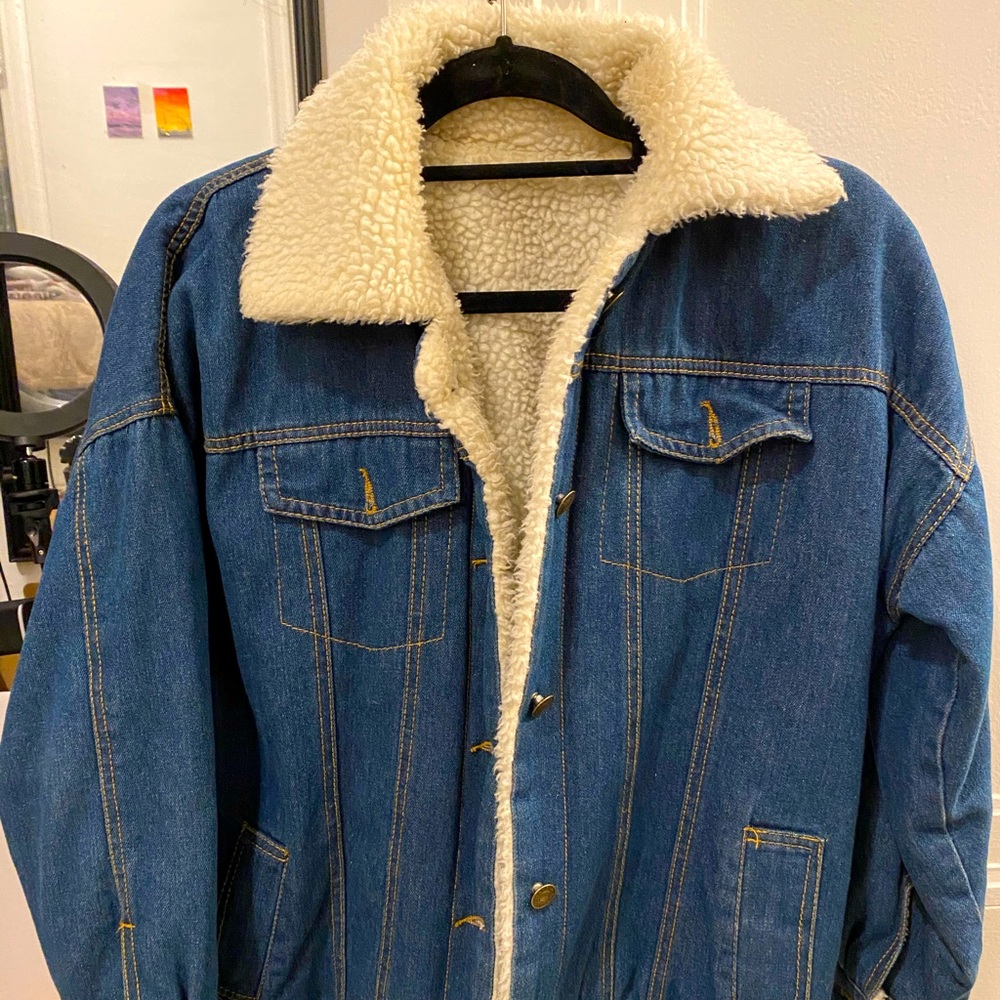 Wool denim jacket